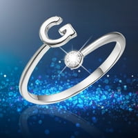 CPTFADH Prstenovi za žene Modni pozlaćeni srebrni otvor sa dijamantnim podesivim prstenom dame nakit