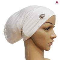 Dame Solid Color Hat Modal Hijab Head Cover Women Hijab Solid Boja Modalne žene Ženske udobne prozračne