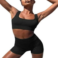 Gwiyeopda Women Yoga set Workout Sport grudnjak sa visokim šarkima za hlače za nogavicu