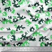 Soimoi Green Japan Crepe saten tkanina maskirna tekstura Ispis tkanina od dvorišta široko