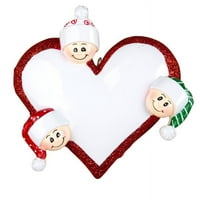 Srce sa licima personalizirani božićni ukras učinite - sami