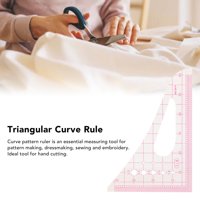 Pravilo trokutasti krivulje prozirno visoke točnosti višenamjenski uzorak šivaći ravnalo za početnike