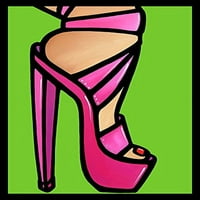 U vrućini fidostudio Art Print Poster Zidni dekor Heel Stiletto Art Modne cipele Pumpe Glam Pink Pete