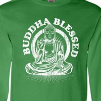 Majica s inkstastičnom Budom blagoslovljena majica s dugim rukavima