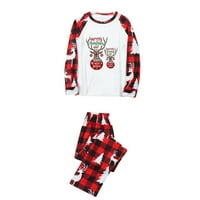 Dvije pice roditeljske djece odijelo Božićne žene mama tiskane top + hlače Porodična podudaranje pidžama