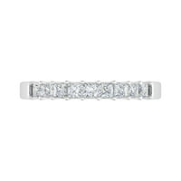 Carat princess rez dijamantski vjenčani prsten u 14k bijelo zlato