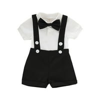 Baby Solid superderi Shars Set remen Outfits Boys Gentleman Romper Boys Outfits & Set
