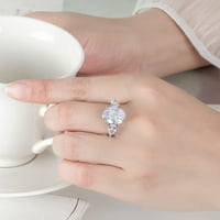 Prstenje za djevojčice Platinum pozlaćena zlatna boja visoki karbonski dijamant ovalni dijamantski prsten