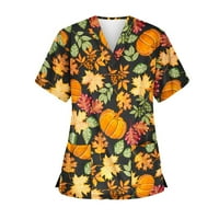 Ženske vrhove bluza ravna odjeća kratki rukav cvjetni ženski majica posada vrat ljeto žuta 4xl