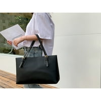 Innerwin dame tote patentni zatvarač torba velikog kapaciteta modne točke ramena Dizajnerska žena klasična laptop PU kožna gornja ručka crna