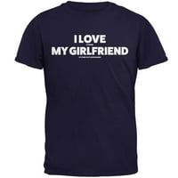 Valentines Volim svoju djevojku video igre mornarička majica za odrasle - 2x-velika