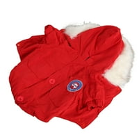 Štene Hoodie zimski kaputi, udoban protupočnjak kapuljač za pseće zimske jakne crveno toplo za mačke
