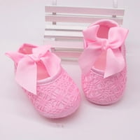 Cipele za djevojčice meke kotrljano neklizajuće bowknot obuća za cipele s kraljama Girl Patikers ružičasta
