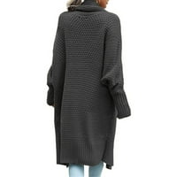 Cardigan za ženski kaput patchwork tisak dugih rukava V-izrezši džemper Top žene lagani kardigan džemperi