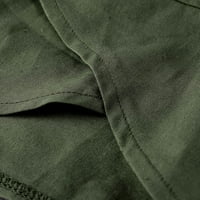 Capri pantalone za žene plus veličine pamučne posteljine elastične hlače visoke struka Ljetne casual