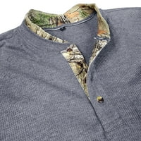 Dxhmoneyh muški košulja s dugim rukavima casual gumb usene majice Torbe Regularne fit modne čvrste boje
