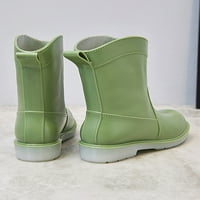 Eloshman Womens Gumene Boot Vodootporne kišne čizme Osklađene na vrtnu baštu Otvoreno Ležerne prilike Lagana radna obuća Moda Rainboot Mid-Calf zelena 7,5