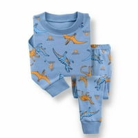 GUBOTARE Baby Boys Set Set Mekani pidžama toddler crtani otisci dugih rukava Kid odjeća Top hlače postavlja