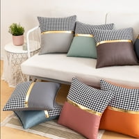 Hesoicy kvadratni jastuk za jastuk, čvrsta boja Zlatna remena zadebljani kauč na razvlačenje jastuk