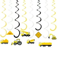 Konstrukcijski kamion Theme Swirl Viseći ukras za viseće spirale PVC privjesci za djecu