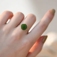Izvrsna djevojčica stil prstena modna kamelija ruža cvijet zeleni prstenje za žene za žene djevojke