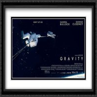 Gravitacija dvostruka matted veliki veliki crni ukradeni uokvireni filmski poster Art Print