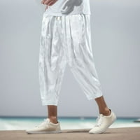 Kneelentne radne pantalone za muškarce Ljetne muškarce zadivljujuće hlače Elastične struine casual labave