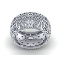 3.00ct okrugli rez prirodni dijamant širok 5row godišnjica vjenčana vječna vječna prstena od punog 18k