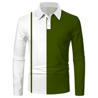 Leey-World Polo majice za muškarce Muške četiri godišnje doba slobodno vrijeme modne šivanje boja kontrast