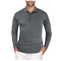 Modni muški dugi rukav super mekana košulja u boji modne golf majice jednolike dugi rukav
