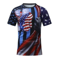 Muška američka zastava American Eagle USA američka zastava Patriotic 4. jula Amerika Majica okrugli