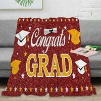 Diplomirani ćebad s tekstom klase diplomskim ćebadkama Flannel bacaju pokrivače za rođendan diplomiranja