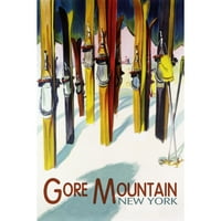 Gore Mountain, New York, šarene skije