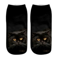 Držite svoje prste Tosti Teaway All-sezone Opcije čarape Popularne funte Unise kratke čarape 3D Cat
