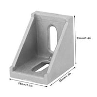 TEBRU aluminijumski profil Kutni nosač, otvor za kutak rupa, aluminijski kutni nosač 2-rupa desni kut