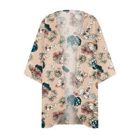 Funicet Ženski kardigan Top košulje Ležerne prilike od ispisanih šifona pokriti bluzu