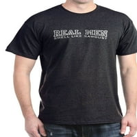 Cafepress - pravi muškarci mirišu na piljevinu tamnu majicu - pamučna majica