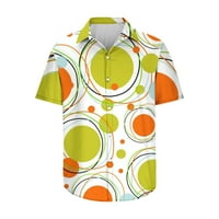 Dugme s kratkim rukavima dolje majice za muškarce Havajska geometrijska košulja haljine Summer Beach
