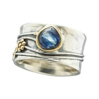 Woxinda Prirodni srebrni majčini pokloni Dan Diamond Ring Tirquoise za majčin dan prstena