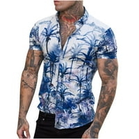 Muške havajske košulje Brze suho tropske print rever majice Kratki rukav na plaži za odmor Ležerne majice