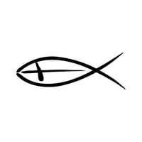 Isusov naljepnica za ribu naljepnica - samoljepljivi vinil - otporan na vremenske uvjete - izrađene