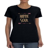 Hippie Soul Tribal strelice Okvir za žene Crna majica, Ženska mala
