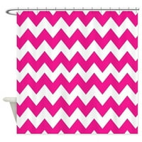 Cafepress - Hot Pink Chevron Stripes - jedinstvena zavjesa od tkanine 70 72