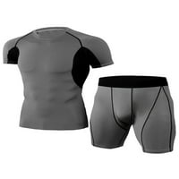 Muška aktivna odjeća odijelo Kratki rukav The majice + elastične struke kratke hlače Ljeto Uzrok Slim