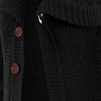 Zimski džemper za muškarce - dolje Kardigan Ovratnik odjeća Elegantna tanka topla pletena jakna s dugim
