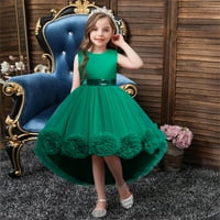 Dječja dječja haljina djeca Print Cos ruckeless ukrasi bez rukava za sunčanje zelena 6y-7y