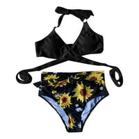 FVWitlyh bikini setovi za žene s kupaćim kupaćima sa šorcama ženski bikini kupaći kostim prednjim čipkom