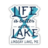 Lindsay Lake Maine Suvenir Vinil naljepnica naljepnica za pakiranje 4-pakovanje