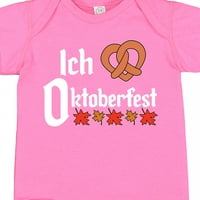 Inktastic ich liebe - I Love Oktoberfest Pretzel Heart Gift Baby Boy ili Baby Girl Bodysuit
