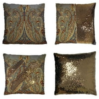 Paisley Motif Reverzibilni siretni jastuk za mermaid Kućni dekor Sixin jastuk veličine